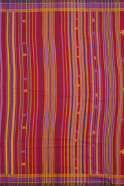 Carmine Red Handloom Bhujodi Kala Cotton Saree 10062738