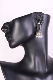 Oxidised Black Stone Dome Jhumka 10071273