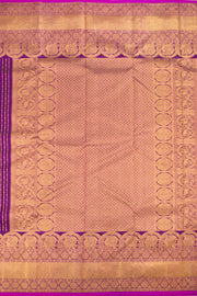 Jamun Purple Bridal Pure Zari Kanjivaram Silk Saree 10062482