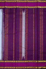 Mist Grey Pure Zari Korvai Kanjivaram Silk Saree 10062500