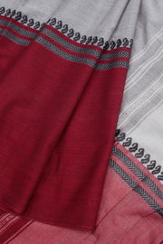 Grey Handloom Dhaniakhali Cotton Saree 10062568