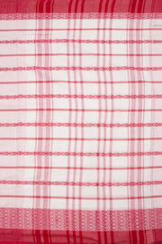 White Handloom Dhaniakhali Cotton Saree 10062597