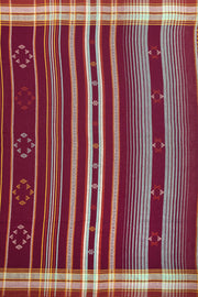 Burgundy Handloom Bhujodi Cotton Saree 10062743