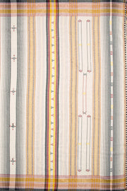 White Handloom Bhujodi Kala Cotton Saree 10062744