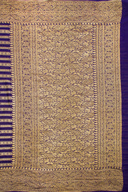 Cloud Burst Blue Handloom Khaddi Banarasi Chiffon Saree 10062769