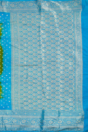 Mango Yellow Kanjivaram Pure Silk Bandhani Saree 10062801