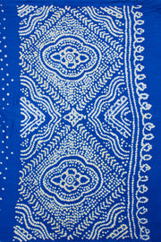 Ink Blue Handcrafted Bandhani Cotton Saree 10062992