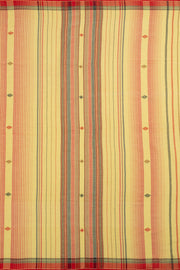 Goldenrod Yellow Handloom Bhujodi Cotton Saree 10063038