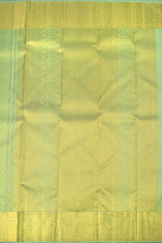 Wild Willow Green Pure Zari Bridal Kanjivaram Silk Saree 10063052