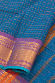 Blue Handloom Chettinad Cotton Saree 10077303
