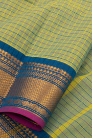Pista Green Handloom Chettinad Cotton Saree 10077305