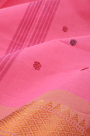 Baby Pink Handloom Chettinad Cotton Saree 10077314