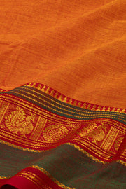 Orange Handloom Chettinad Cotton Saree 10077338