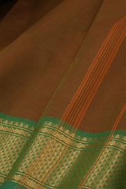 Brown Handloom Chettinad Cotton Saree 10077339