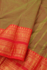 Green Handloom Chettinad Cotton Saree 10077349