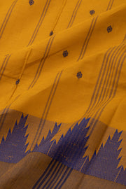 Mustard yellow Handloom Chettinad Cotton Saree 10077352