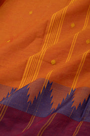 Orange Handloom Chettinad Cotton Saree 10077354