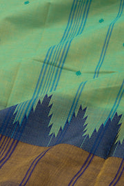 Green Handloom Chettinad Cotton Saree 10077355