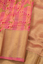 Pink Chanderi Printed Silk Cotton Saree10077369