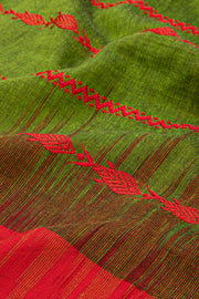 Green Bengal Handwoven Cotton Saree 10077686
