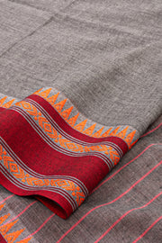 Grey Bengal Handwoven Cotton Saree 10077690