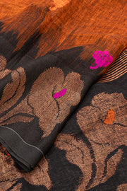 Brown Bengal Handwoven Cotton Saree 10077694