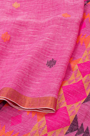 Pink Bengal Handwoven Cotton Saree 10077697