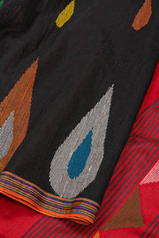 Black Bengal Handwoven Cotton Saree 10077698