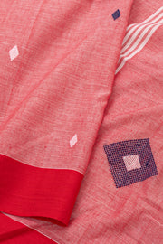 Pink Bengal Handwoven Cotton Saree 10077704