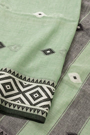 Green Bengal Handwoven Cotton Saree 10077708