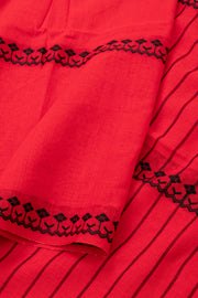 Red Bengal Handwoven Cotton Saree 10077711