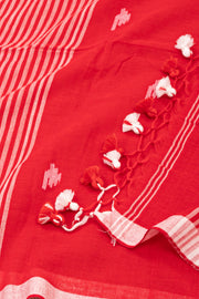 Red Bengal Handwoven Cotton Saree 10077712