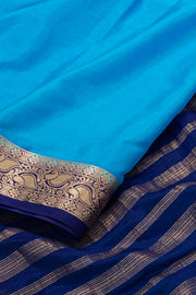 Sky Blue Mysore Semi Crepe Silk Saree 10077788
