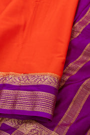 Orange Mysore Semi Crepe Silk Saree 10077793