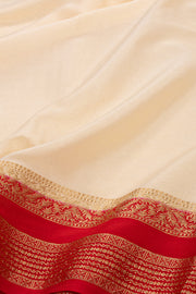 Cream Mysore Semi Crepe Silk Saree 10077801