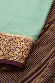 Mint Green Mysore Semi Crepe Silk Saree 10077812