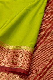 Pista Green Mysore Semi Crepe Silk Saree 10077813
