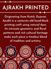 Red Ajrakh Printed Women Sleeveless Shirt 10077187