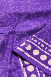 Violet Handblock Printed 3-Piece Salwar Suit Material 10072933