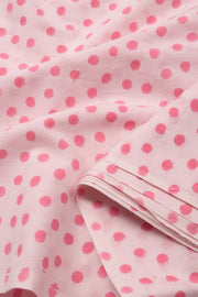 Pink Handblock Printed Cotton with Chiffon Dupatta 3-Piece Salwar Suit Material 10072965