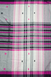 Grey Handloom Dhaniakhali Cotton Saree 10062583