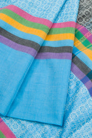 Celestial Blue Handloom Dhaniakhali Cotton Saree 10062587