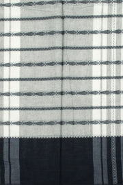 White Handloom Dhaniakhali Cotton Saree 10062604