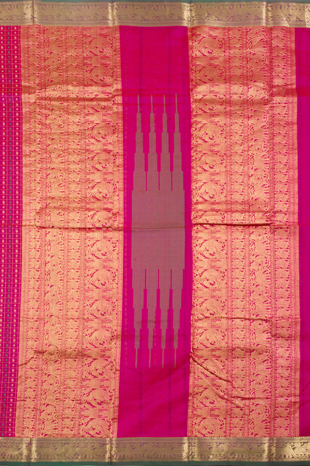 Magenta Handloom Kanchi Silk Cotton Saree 10061318