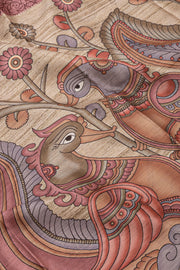 Pink Kalamkari Printed Semi Tussar Silk Saree 10077263