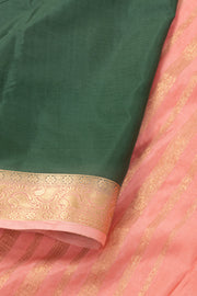 Leaf Green Semi Mysore Crepe Silk Saree  10077782