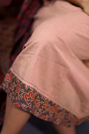 Peach Embroidered Midi Coat Cotton Dress with Jacket 10062660