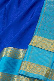 Royal Blue Mysore Semi Crepe Silk Saree 10077216