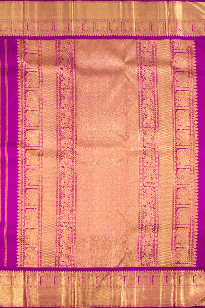 Magenta Pure Kanjivaram Zari Silk Saree 10062339