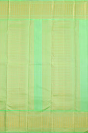 Brilliant Rose Korvai Kanjivaram Pure Zari Handloom Silk Saree with Floral Trellis Motifs and Contrast Green Zari Border 10062462